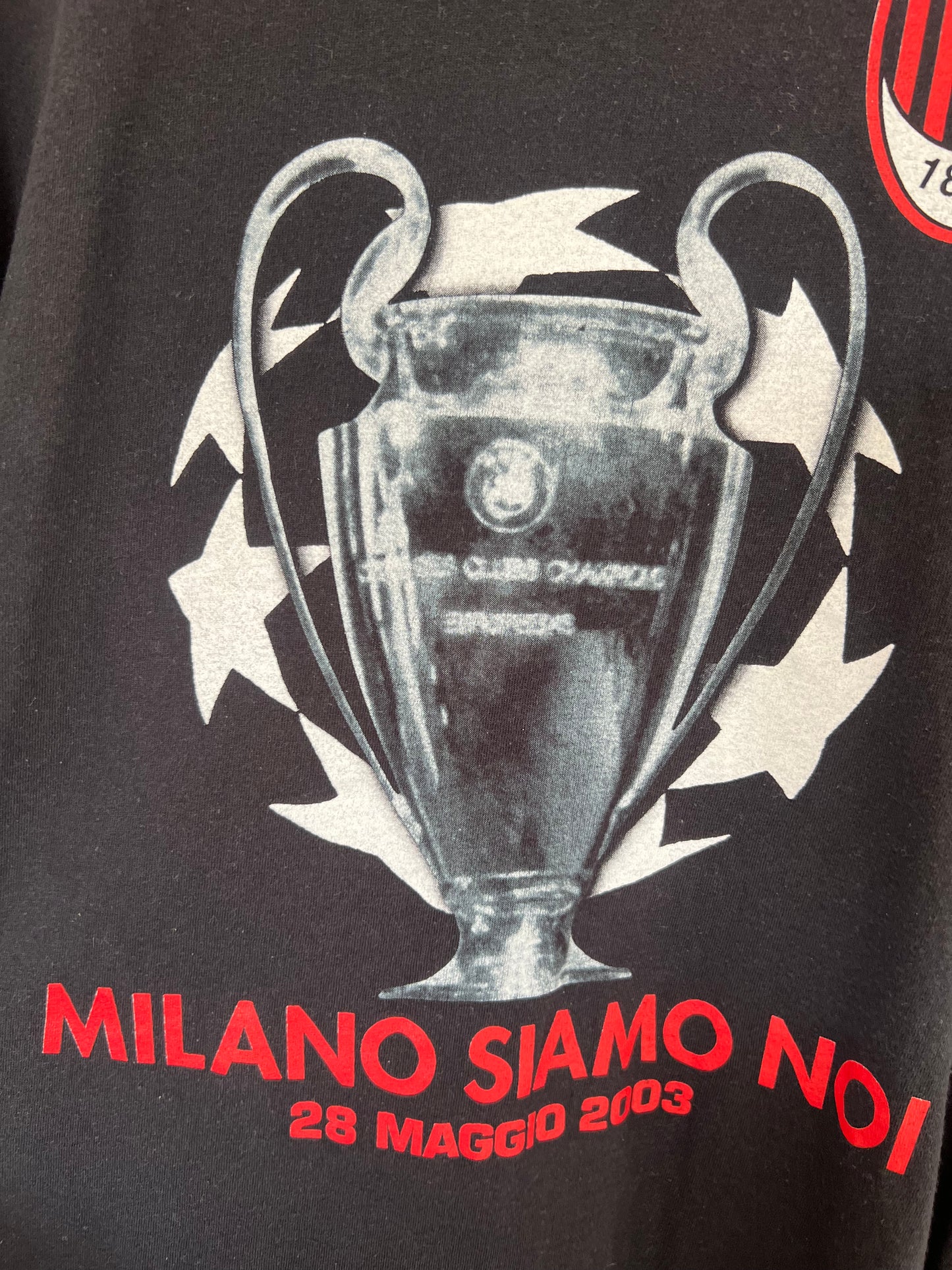 AC MILAN CHAMPIONS LEAGUE T-SHIRT 2003 L